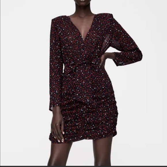 ZARA Heart Print Dress - Picture 1 of 9